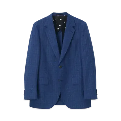 Paul Smith Blend Texture Single 2B Jacket "Blue"