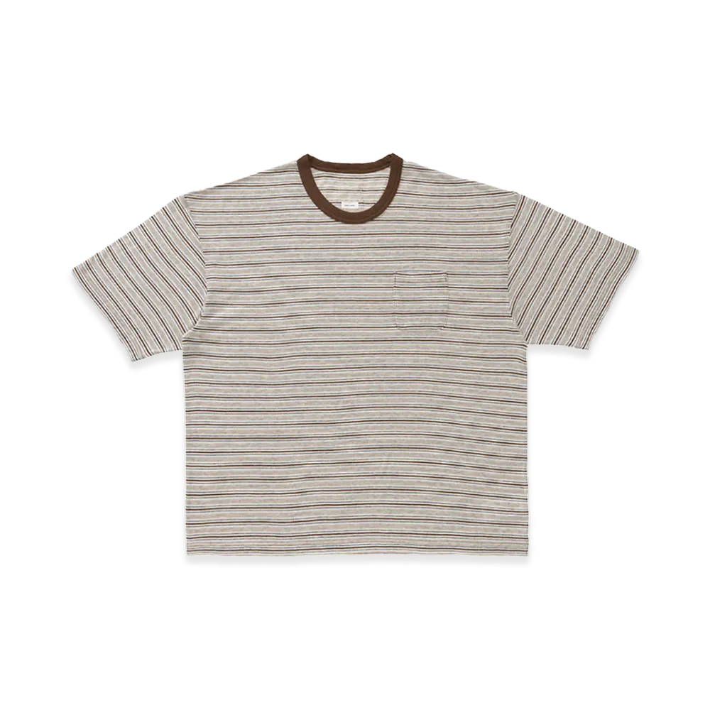 visvim Mondo Border Tee S/S (Fine Wool) "Grey"