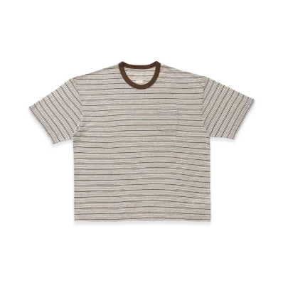 visvim Mondo Border Tee S/S (Fine Wool) "Grey"
