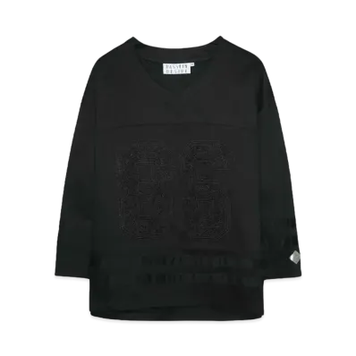 el conductorH CORD EMBROIDERED HOCKEY SHIRT "BLACK"