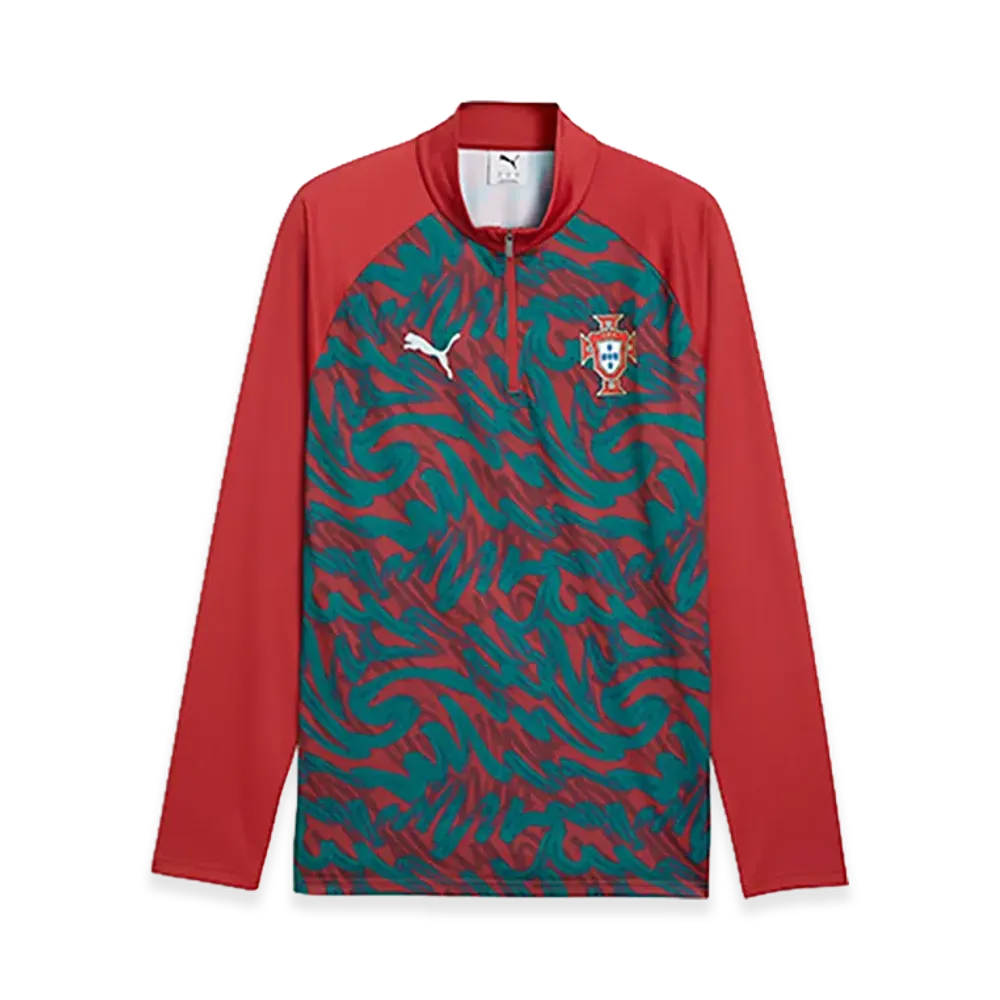 PUMA 2026 Portugal National Team Prematch Quarter-Zip Top "Club Red"