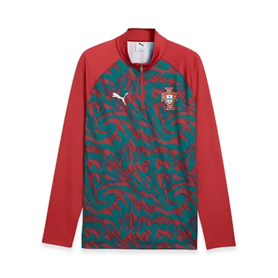 PUMA 2026 Portugal National Team Prematch Quarter-Zip Top "Club Red"