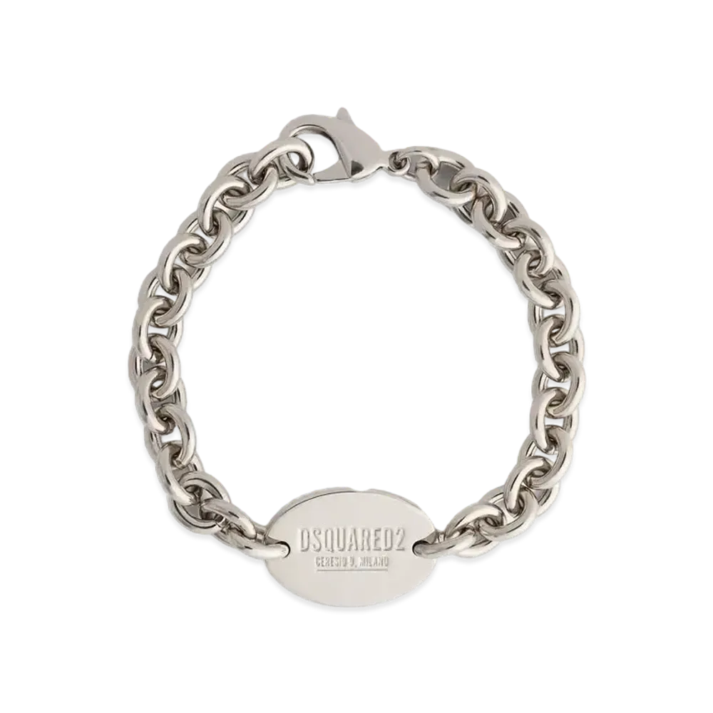 Dsquared2 D2 Tag Chain Bracelet "Silver"