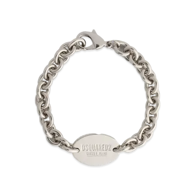 Dsquared2 D2 Tag Chain Bracelet "Silver"