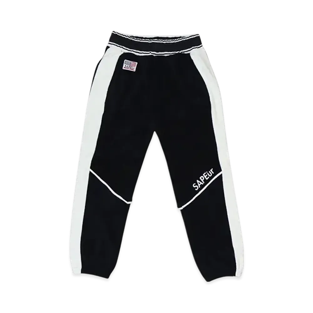 SAPEur Kid's 2028 Los Angeles Pile Jersey Pants "Black"