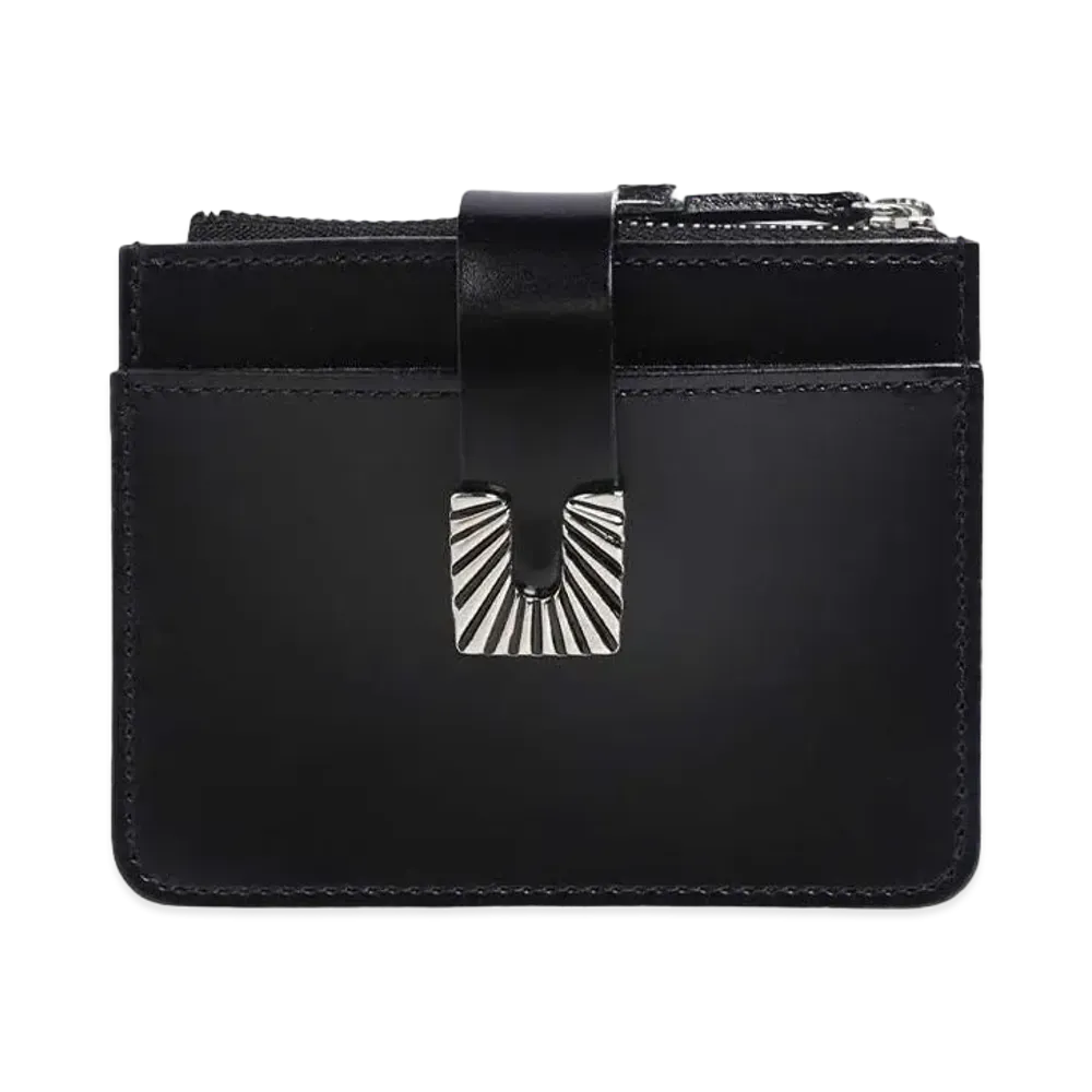 TOGA VIRILIS Leather wallet square tip "BLACK"
