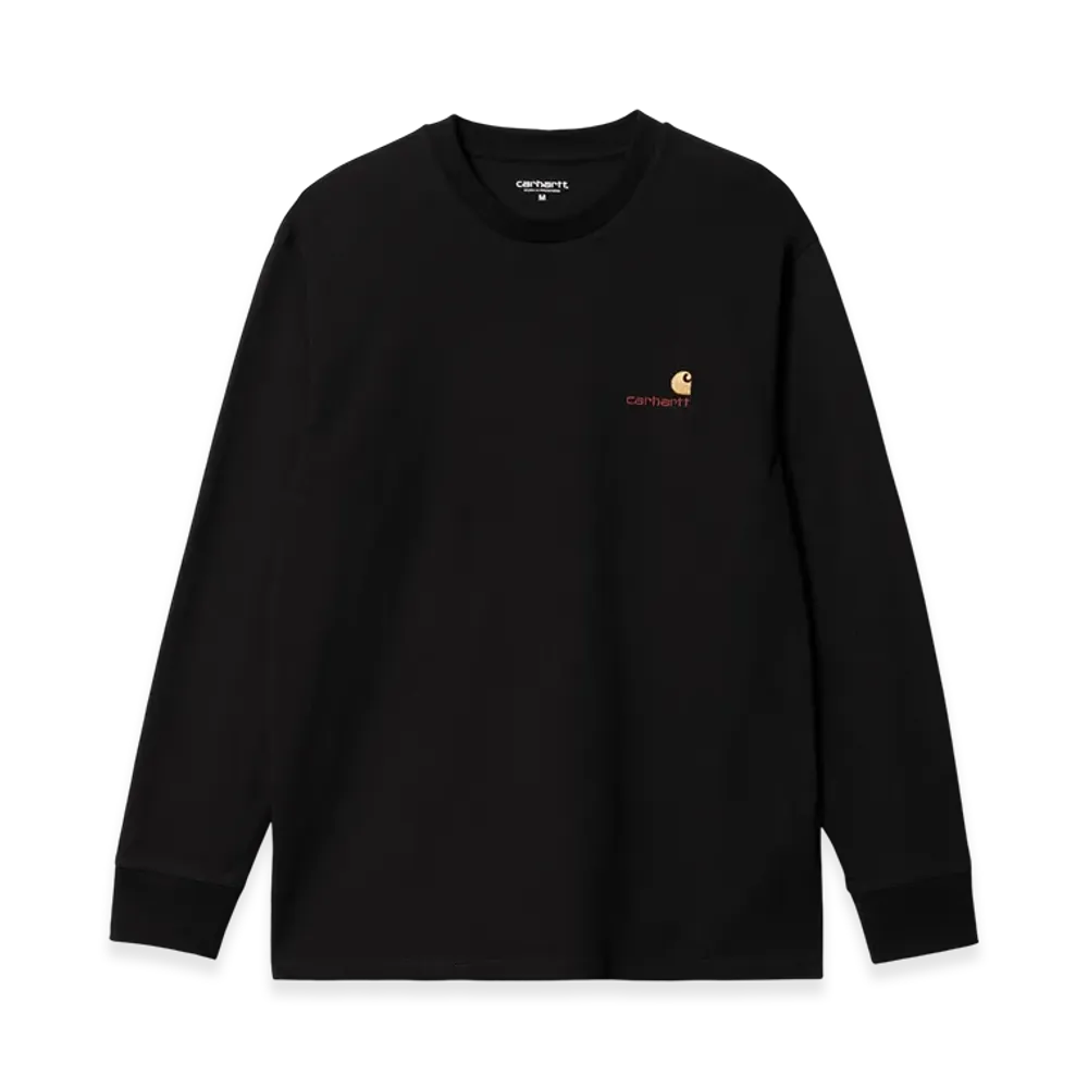 Carhartt WIP L/S American Script T-Shirt "Black"