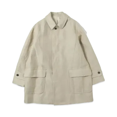 A.PRESSE Linen Half Coat "Beige"