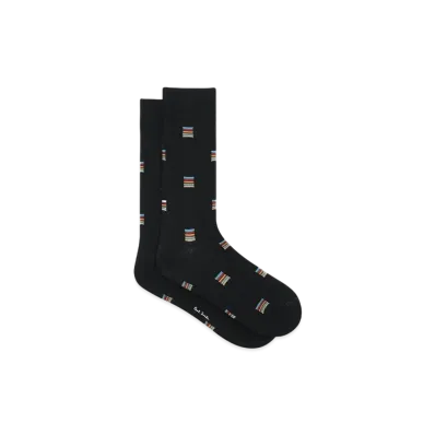 Paul Smith Signature Block Socks "Black"