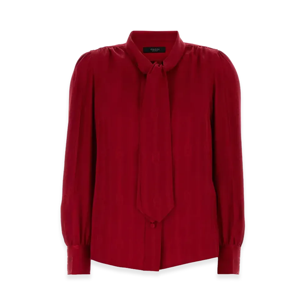 GUCCI Women's Silk Shirt "Red"