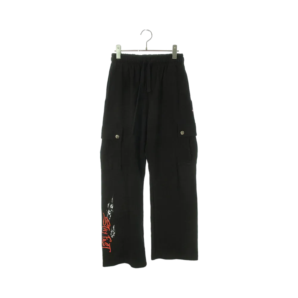 Chrome Hearts PPO Stay Fast Print Sweat Cargo Long Pants "Black/Red/Silver"