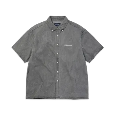 thisisneverthat Washed Denim S/S Shirt "Grey"