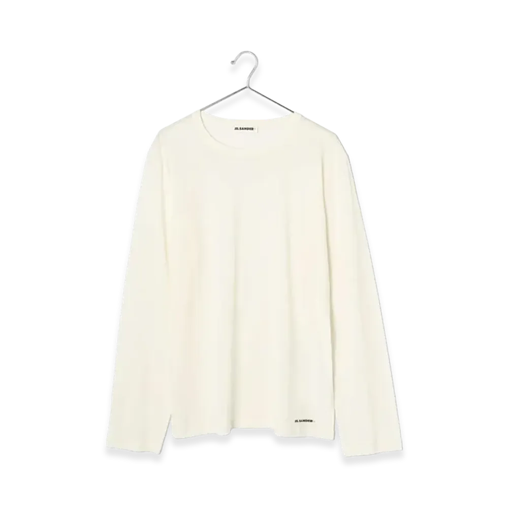 Jil Sander U-Neck Long Sleeve T-Shirt "White"