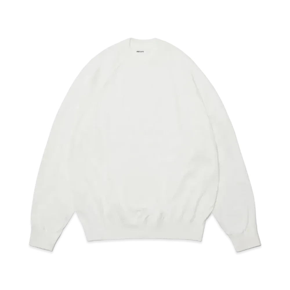 everyone High Gauge Knit Sweater "White"