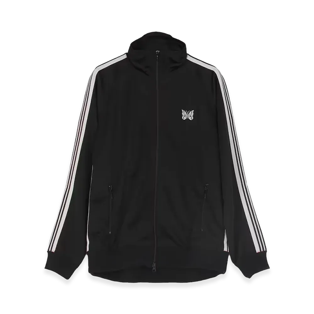 NEEDLES x FREAK'S STORE Track Jacket - PolySmooth "Black Base/White"