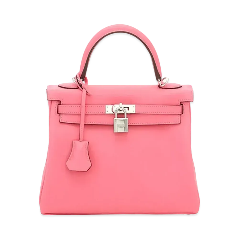 Hermes Kelly Retourne Swift "Rose Azalee/Silver"