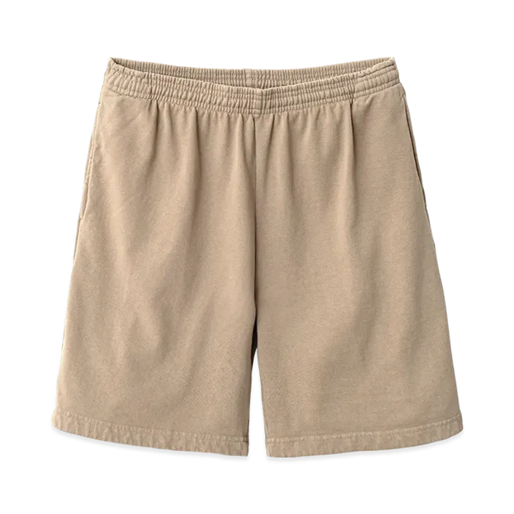 Los Angeles Apparel 14OZ Heavy Fleece Sweat Shorts Garment Dye "Khaki"