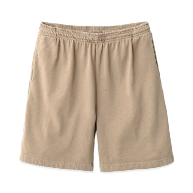 Los Angeles Apparel 14OZ Heavy Fleece Sweat Shorts Garment Dye "Khaki"