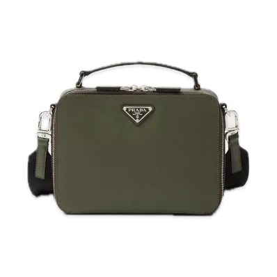 PRADA Brique Saffiano Leather Bag "Green"
