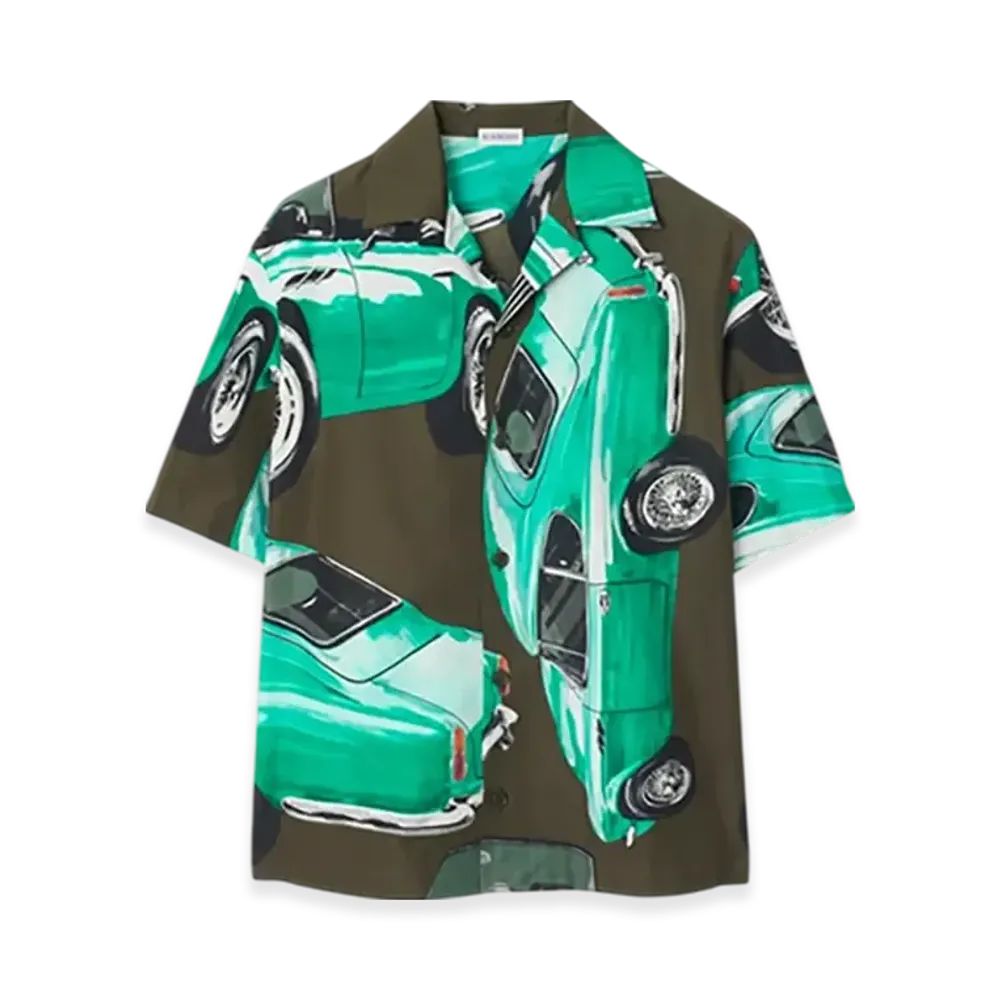 Burberry Relax Fit Car Cotton Poplin Shirt "Shale"