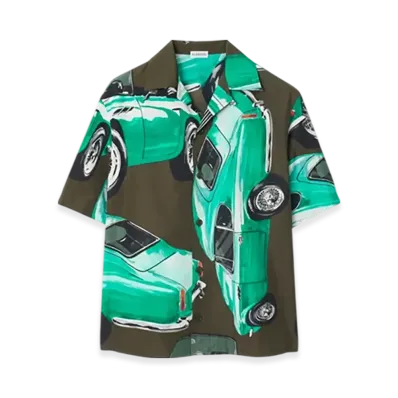 Burberry Relax Fit Car Cotton Poplin Shirt "Shale"