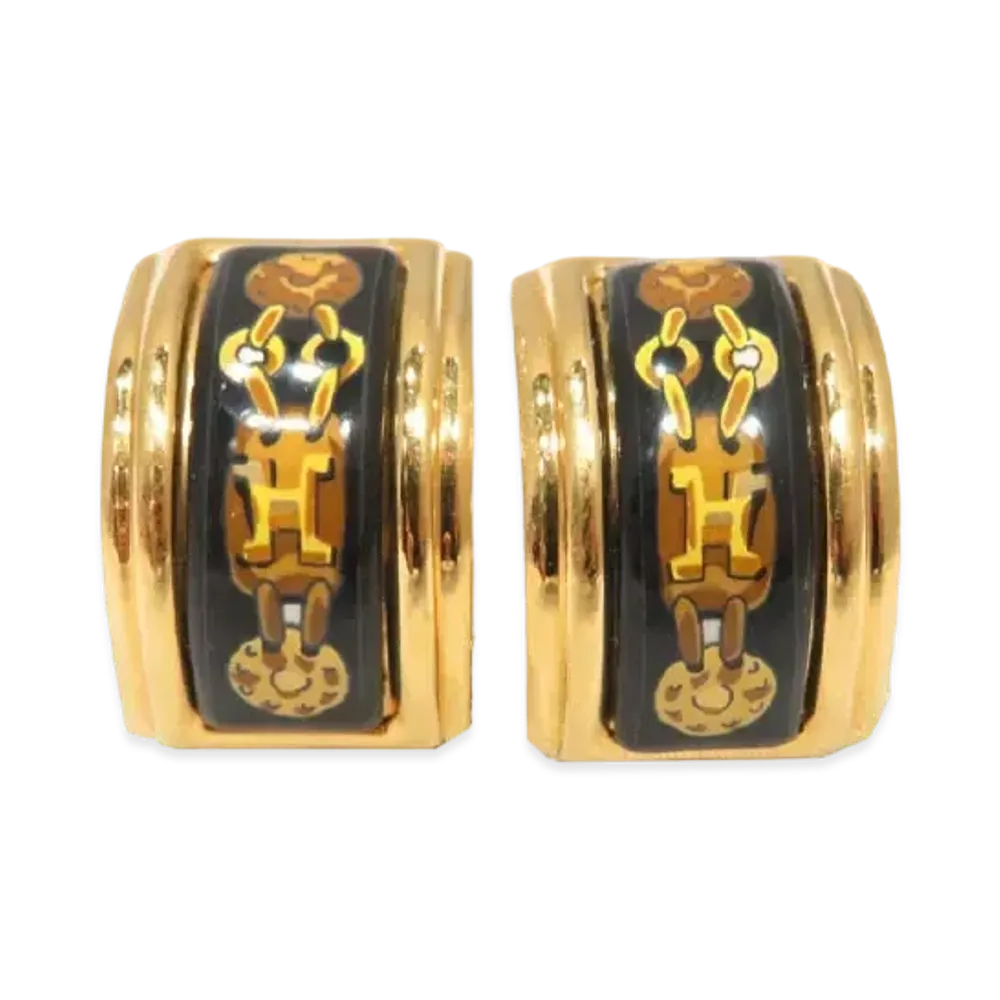HERMES Email Earrings "Multicolor"