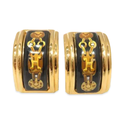 HERMES Email Earrings "Multicolor"