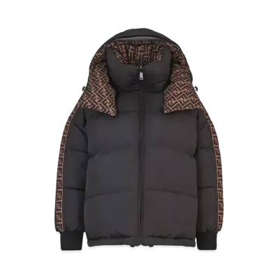 FENDI Black Nylon Down Jacket "Black"