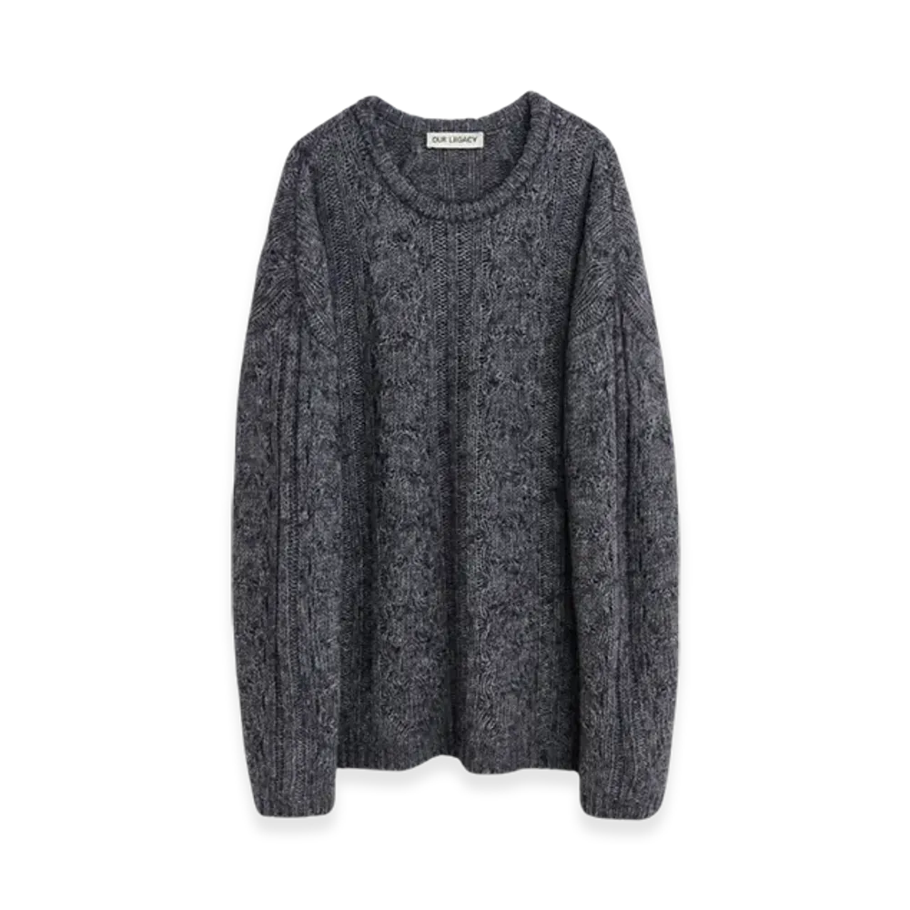 OUR LEGACY Popover Roundneck "Stormy Blue Zombie Acrylic"