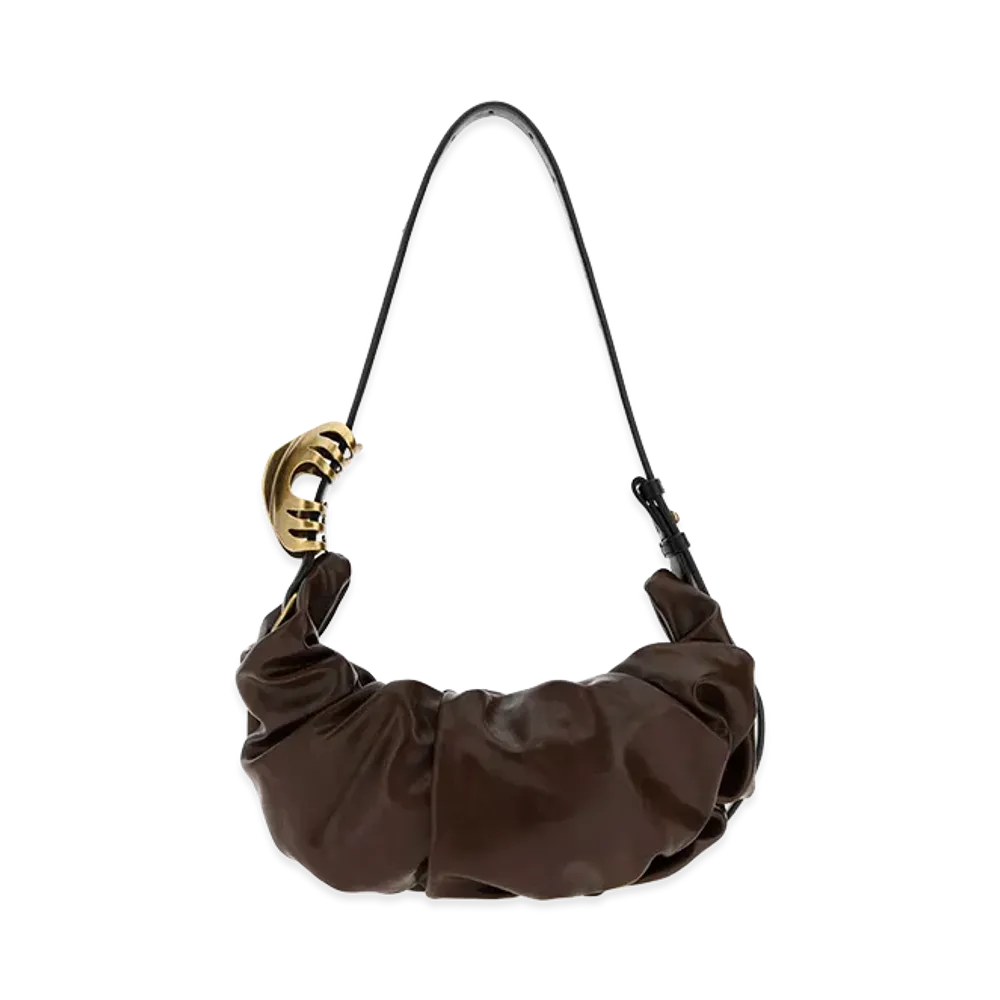 Diesel Women's Synthetic Leather Grab-D Shoulder Bag "Brown"