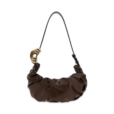 Diesel Women's Synthetic Leather Grab-D Shoulder Bag "Brown"