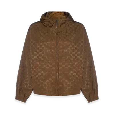GUCCI Women's Biscuit Nylon Jacket "Camel"