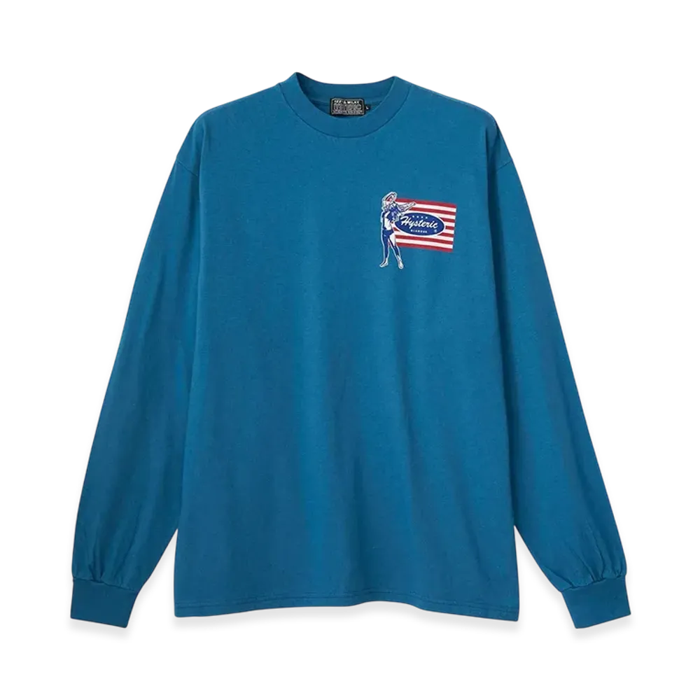 HYSTERIC GLAMOUR Nasty Union Tee "Blue"