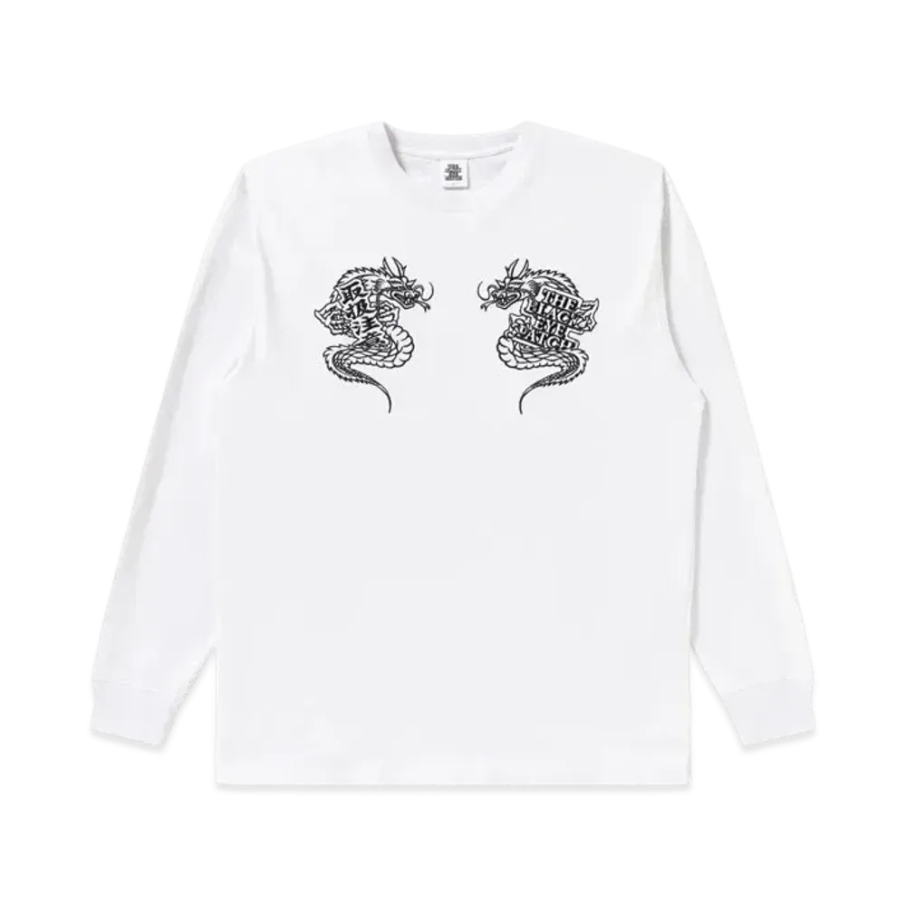Blackeyepatch Dragon L/S Tee "White"