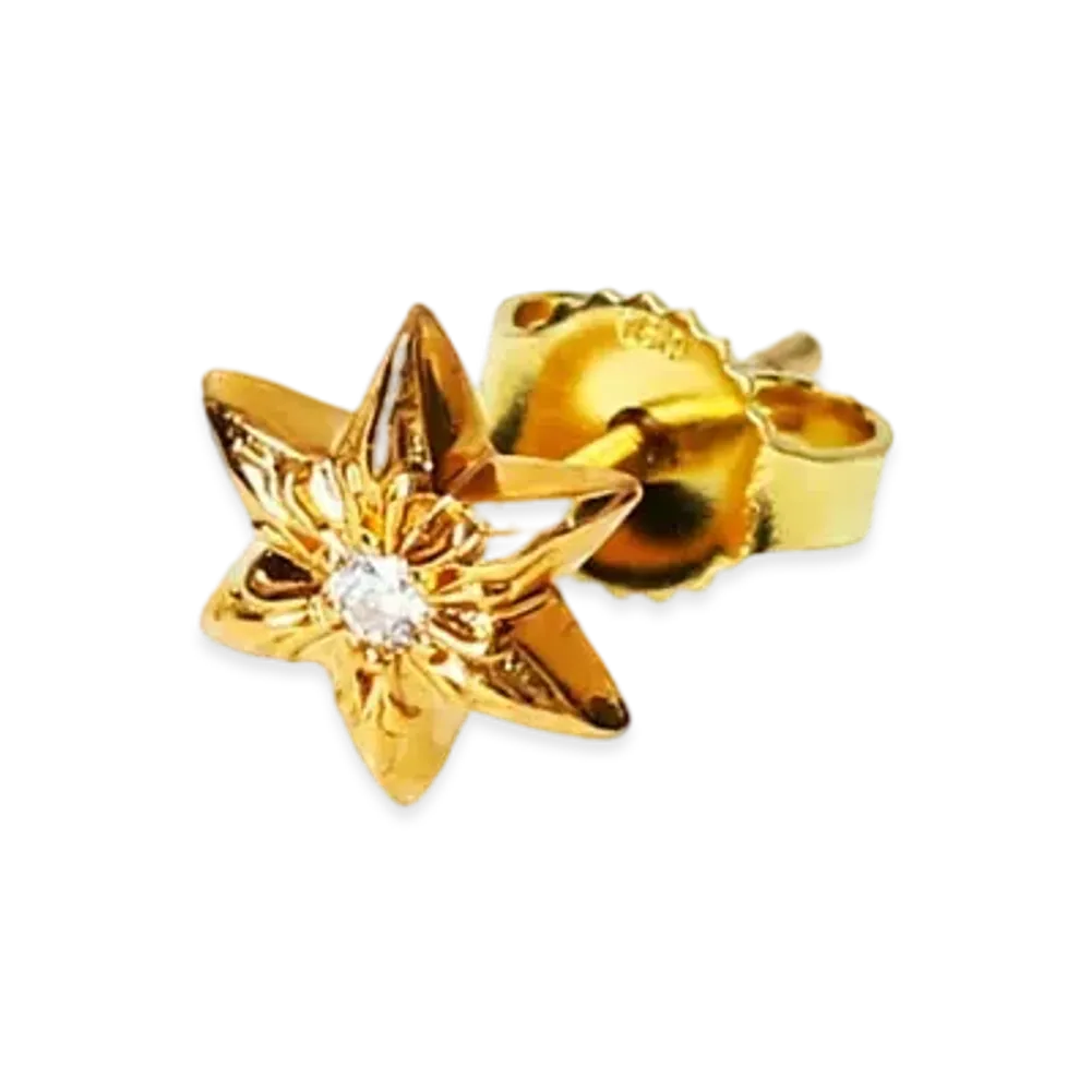 クロムハーツ 22K カットアウト スター スタッド ピアス w