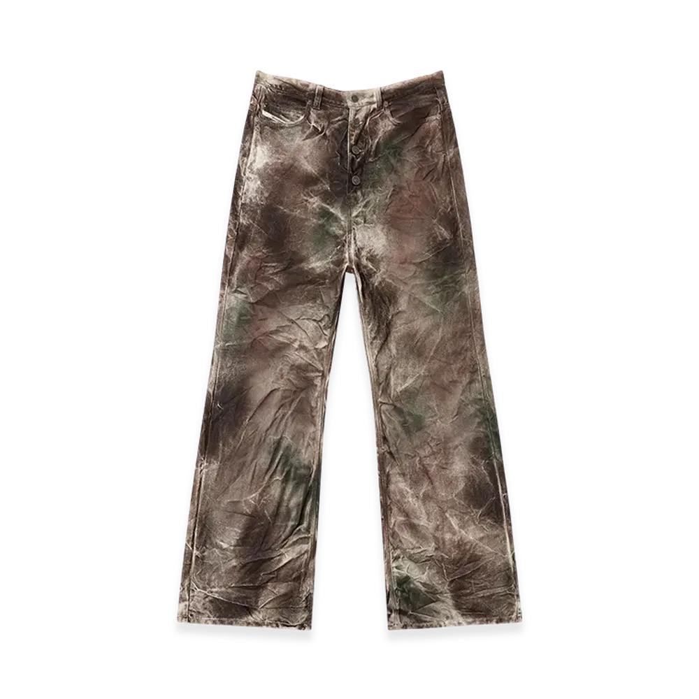 Diesel x Thug Club P-Thug-Pant Pants In Crinkled Camo Canvas "Brown/Green"