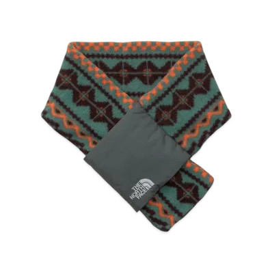 The North Face Kids Camp-bell 200 Micro Fleece Scarf "Geometric Green"