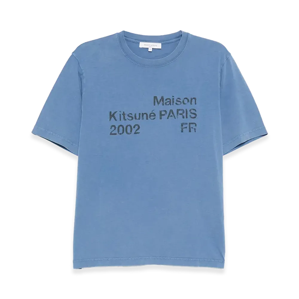 Maison Kitsune 2002 Faded Comfort Tee-Shirt "Lapis"