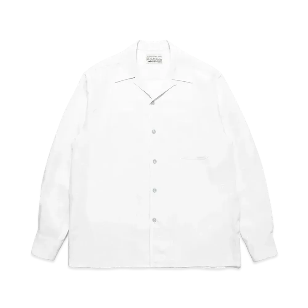 WACKO MARIA 50's Open Collar Shirt "White"