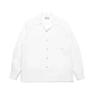 WACKO MARIA 50's Open Collar Shirt "White"