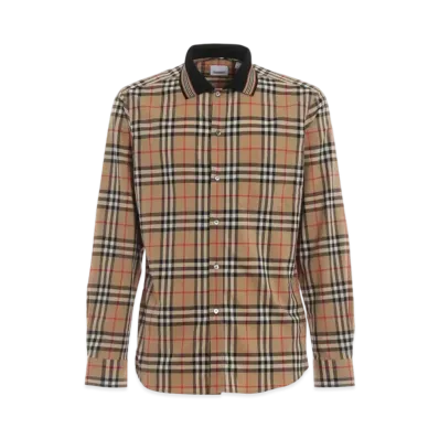 Burberry Men's Vintage Check Cotton Poplin Shirt "Archive Beige"
