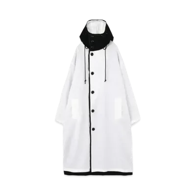 Yohji Yamamoto Y's LINEN WOOL REVERSIBLE COAT "White/Black"