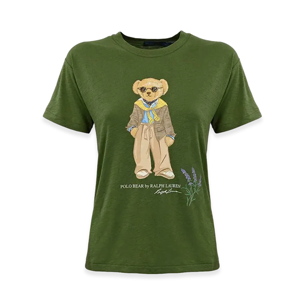 Polo Ralph Lauren Women's T-Shirt With Polo Bear Print "Green"