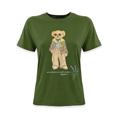 Polo Ralph Lauren Women's T-Shirt With Polo Bear Print "Green"