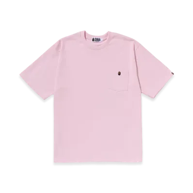A BATHING APE Ape Head One Point Relaxed Fit Pocket Tee "Pink"