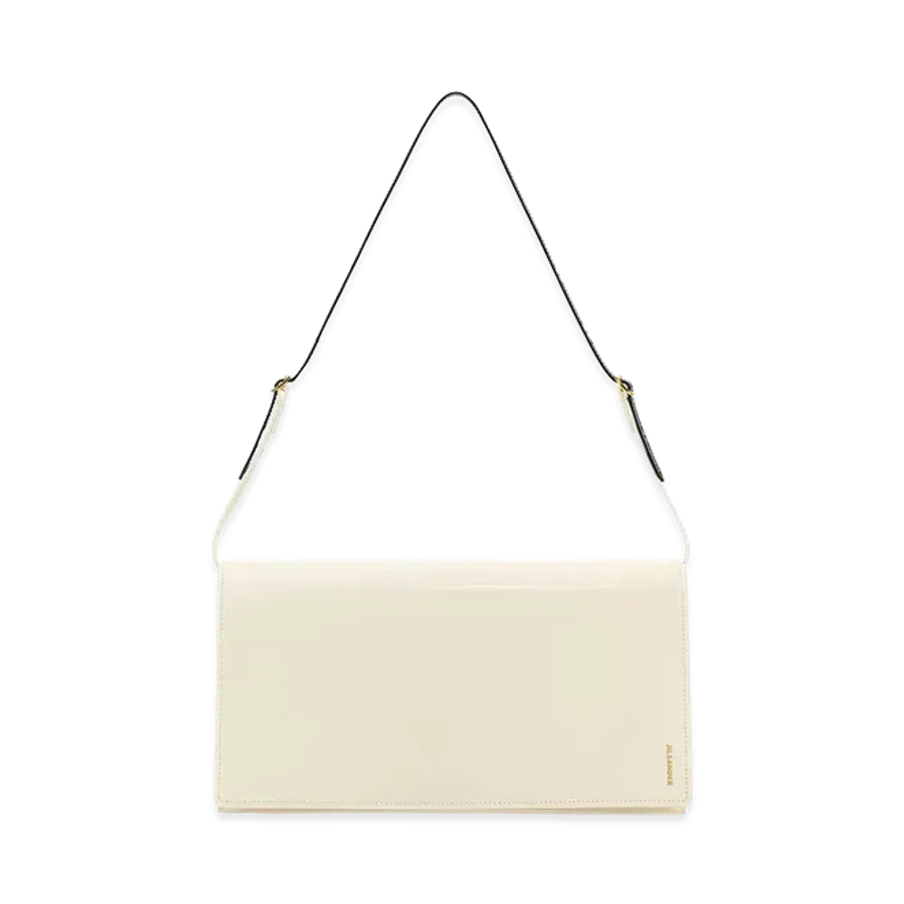 Jil Sander Women's Leather Medium File Shoulder Bag "White"