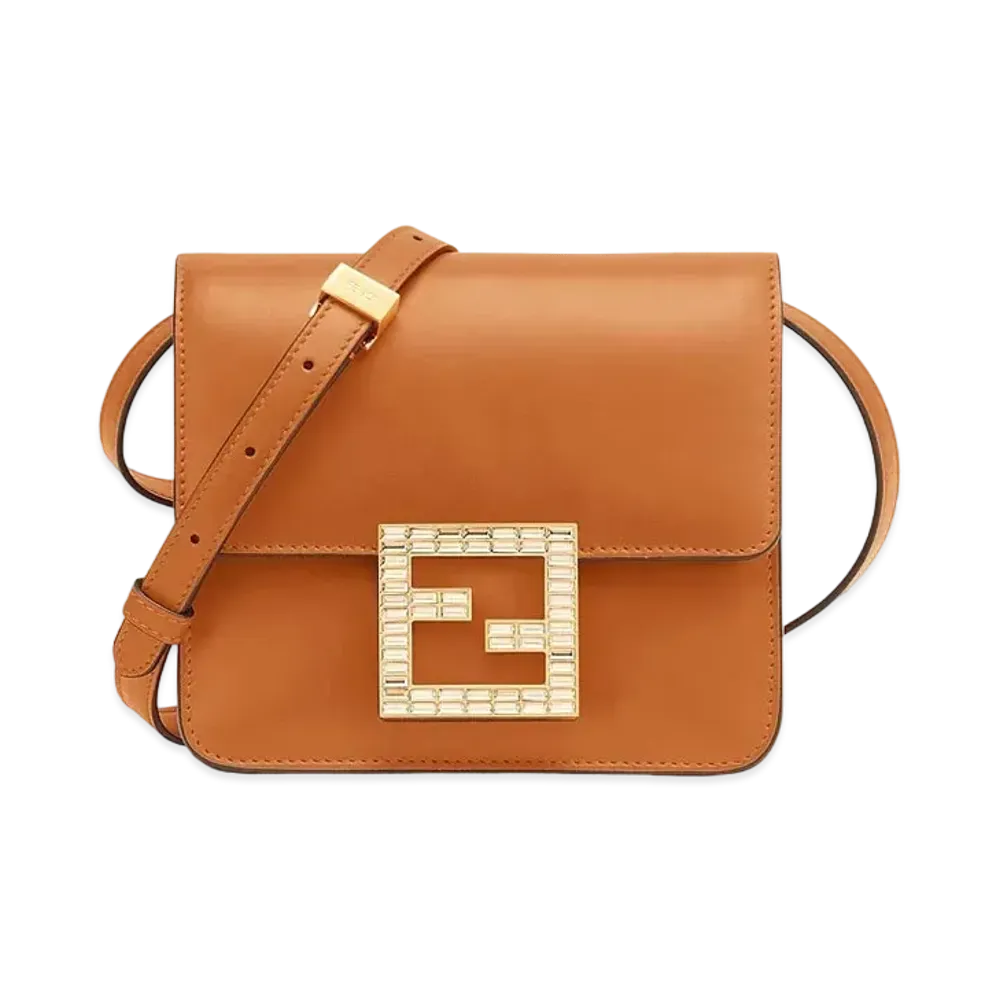 FENDI Fab Leather Bag "Brown"