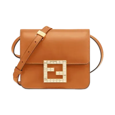 FENDI Fab Leather Bag "Brown"