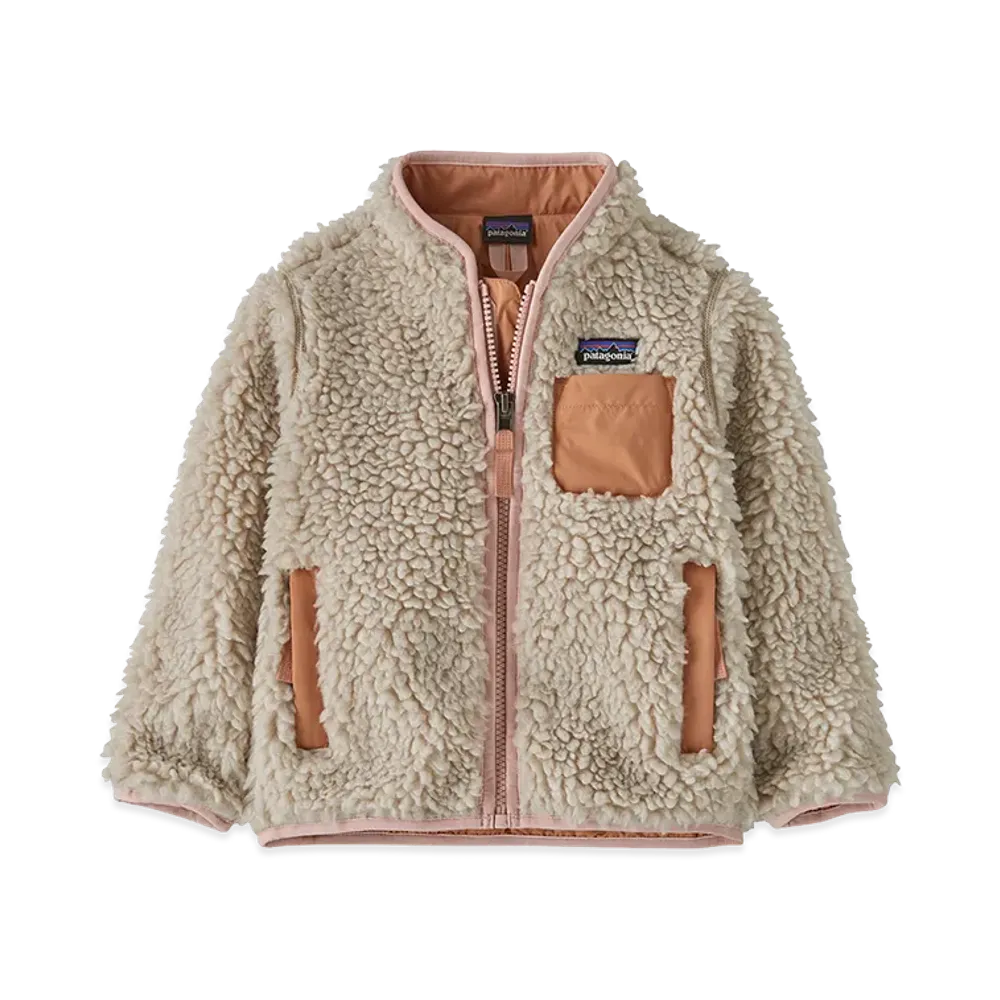 Patagonia Baby Retro-X Jacket "Natural w/New Navy"