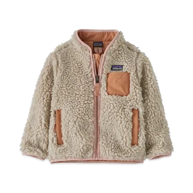 Patagonia Baby Retro-X Jacket "Natural w/New Navy"